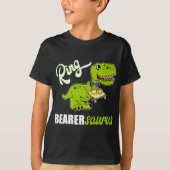 Jongens Ring Bearer Dinosaurus Rex Bruiloft Cadeau T-shirt (Voorkant)