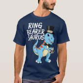 Jongens Ring Bearer Dinosaurus Rex Bruiloft Cadeau T-shirt (Voorkant)