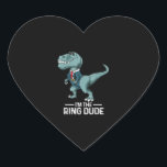 Jongens Ring Bearer T-Rex Dinosaur Wedding Party G Hart Sticker<br><div class="desc">Jongens Ring Bearer T-Rex Dinosaur Wedding Party Gift Outfit</div>