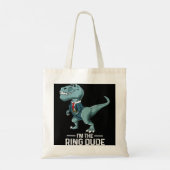 Jongens Ring Bearer T-Rex Dinosaur Wedding Party G Tote Bag (Achterkant)