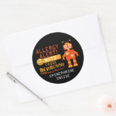 Jongens Robot Boom Nut Pinda Allergie Alert Ronde Sticker (Envelop)