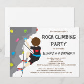 Jongens Rock Klimmen Verjaardag Party Uitnodiginge Kaart (Voorkant / Achterkant)