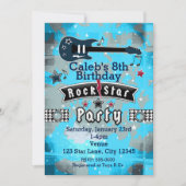 Jongens Rock Star Verjaardag Party Uitnodigingen (Voorkant)