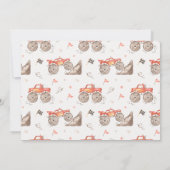 Jongens Rode Monster Truck Bash Verjaardag Kaart (Achterkant)