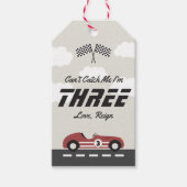 Jongens Rode Race Auto Verjaardagsfeest Favoriet Cadeaulabel (Voorkant)