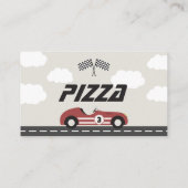 Jongens  Rode Race Auto Verjaardagsfeest Plaatskaartje (Achterkant)