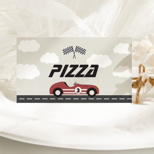 Jongens  Rode Race Auto Verjaardagsfeest Plaatskaartje