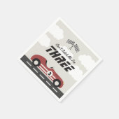 Jongens  Rode Race Auto Verjaardagsfeest Servet (Hoek)