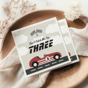 Jongens  Rode Race Auto Verjaardagsfeest Servet