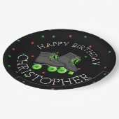 Jongen's Roller Schaats Birthday Party Papieren Bordje (Gekanteld)