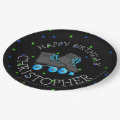 Jongen's Roller Schaats Birthday Party Papieren Bordje (Gekanteld)