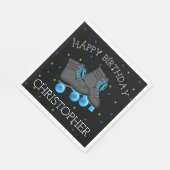 Jongen's Roller Schaats Birthday Servetten (Hoek)