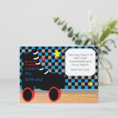 Jongens Roller Skate Schaatsfeest Uitnodiging (Staand voorkant)