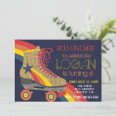 Jongens, rolschaatsen, schaats, rolschijven kaart (Staand voorkant)