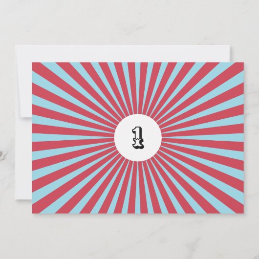 Jongens Rood Blauw Grootste Show Circus Ticket Ver Kaart (Achterkant)