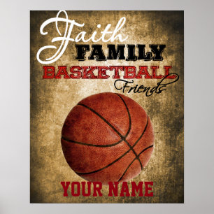Jongens Room Decor Basketball Persoonlijk Poster