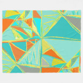 Jongens Room Modern Abstract driehoekspatroon Fleece Deken (Voorkant (Horizontaal))