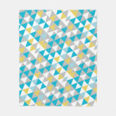 Jongens Room Modern Blue Abstract Triangle Patroon Fleece Deken (Voorkant)
