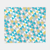 Jongens Room Modern Blue Abstract Triangle Patroon Fleece Deken (Voorkant (Horizontaal))