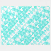 Jongens Room Modern Mint Abstract Triangle Patroon Fleece Deken (Voorkant (Horizontaal))