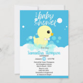 Jongens Rubber Ducky Baby Shower-uitnodigingen Kaart (Voorkant)