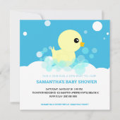 Jongens Rubber Ducky Baby Shower-uitnodigingen Kaart (Voorkant)