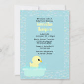 Jongens Rubber Ducky Baby Shower-uitnodigingen Kaart (Voorkant)
