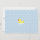 Jongens Rubber Ducky Baby Shower-uitnodigingen Kaart (Achterkant)