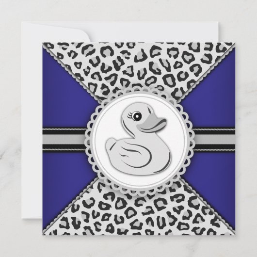 Jongens Rubberen Eend Baby Shower Kaart (Voorkant)