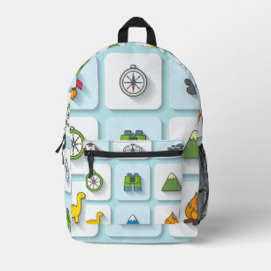 Jongens rugzak met Mini Explorer iconen