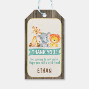 Jongen's Safari Birthday Favor Tag Cadeaulabel