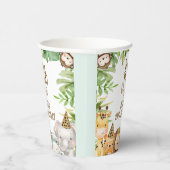 Jongens Safari Dieren Twee Wilde Verjaardag Paper Papieren Bekers (Rechts)