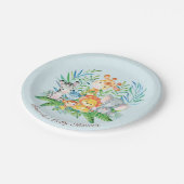 Jongens Safari Oerwoud Baby shower 7" Bord (Gekanteld)