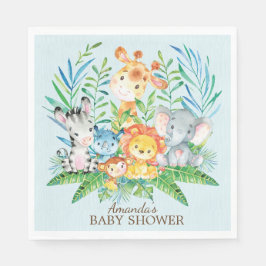 Jongens Safari Oerwoud Baby shower Papieren servet