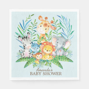 Jongens Safari Oerwoud Baby shower Papieren servet