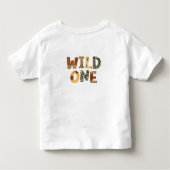 Jongens Safari Print Wild One 1e verjaardag Kinder Shirts (Achterkant)