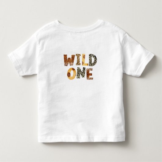Jongens Safari Print Wild One 1e verjaardag Kinder Shirts (Achterkant)