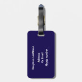 Jongens Schattig Blauw Basketbal Sportief Kinderen Bagagelabel (Achterkant verticaal)