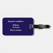 Jongens Schattig Blauw Basketbal Sportief Kinderen Bagagelabel (Achterkant horizontaal)