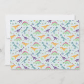 Jongens Schattig Blauw Dinosaurus Oerwoud Kinderen Bedankkaart (Achterkant)