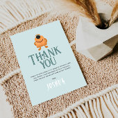 Jongens Schattig Blauw Monster Alien Kinderen Verj Bedankkaart