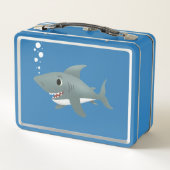 Jongens Schattig Blauw Oceanhaai Kids School (Achterkant)