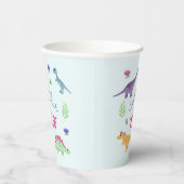 Jongens Schattig Blauw Oerwoud T-Rex Dinosaurus Ki Papieren Bekers (Rechts)