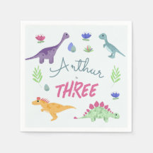 Jongens Schattig Blauw Oerwoud T-Rex Dinosaurus Ve