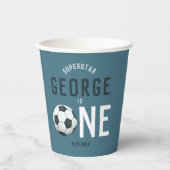 Jongens Schattig Blauw Sport Kinder 1e Verjaardag Papieren Bekers (Voorkant)