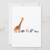 Jongens schattig dier Kids Verjaardag Uitnodiging  (Achterkant)