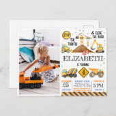 Jongens Schattig Moderne Bouw Kinderverjaardag Briefkaart (Voorkant / Achterkant)