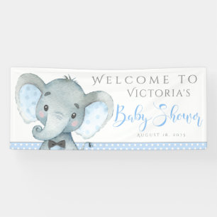 Jongens Schattig Olifant Baby shower Banners