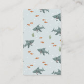 Jongens Schattig Onder het Zee Shark Boeken Voor B Informatiekaartje (Achterkant)