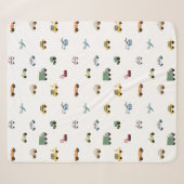 Jongens Schattig Transport Auto Patroon Monogram N Sherpa Deken (Voorkant (horizontaal))